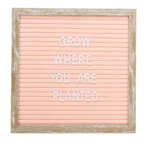 Cafe Felt Letterboard NWT 10in Peach/Wood Frame Instagram Influencer Baby Pet